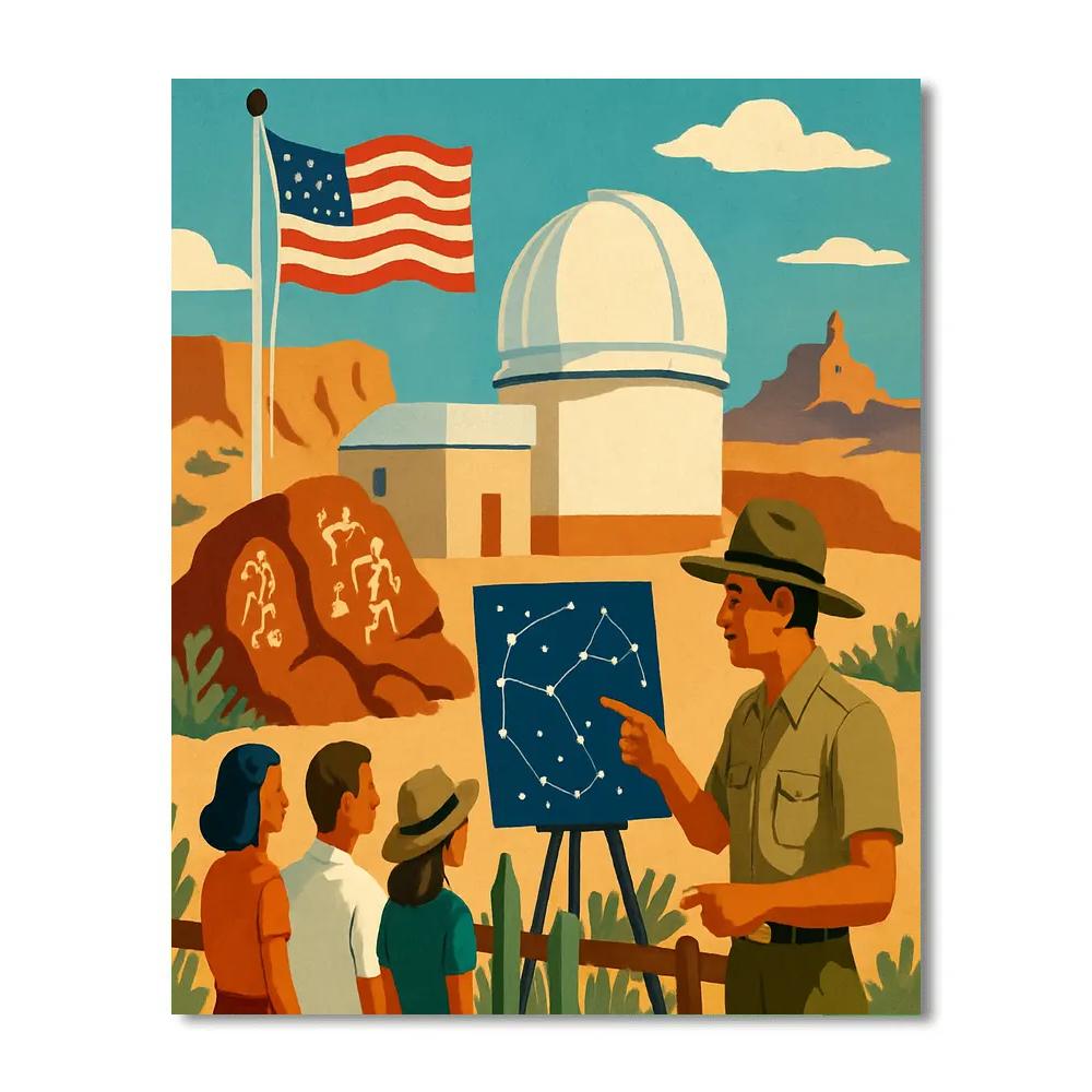 Desert Observatory National Heritage Mosaic painting number kit