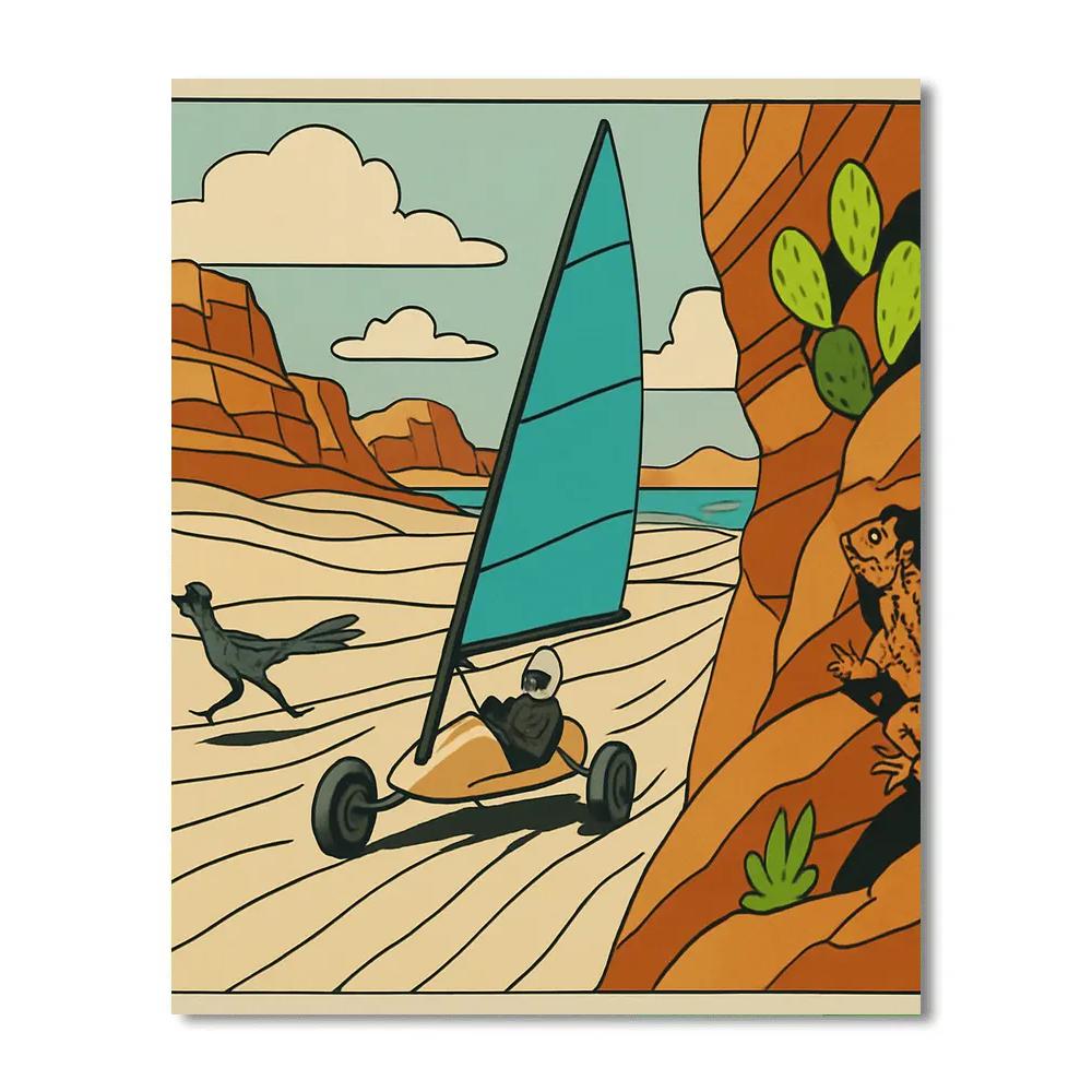 Wind Carved Desert Grade Mirage Racers paint by color