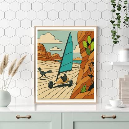 Wind Carved Desert Grade Mirage Racers paint by color