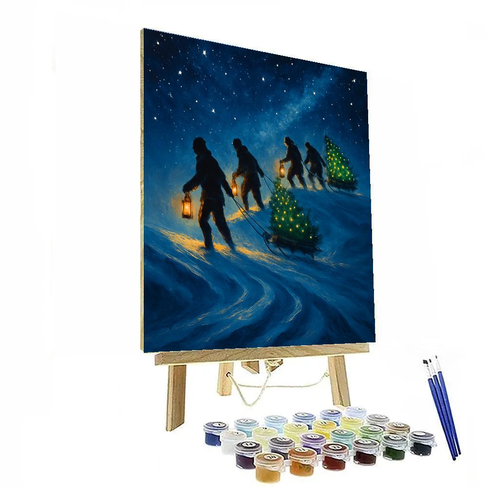 Evergreen Caravan Under The Starlit Ridge Paint by numbers kits