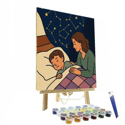 Lullaby Quilt With Mother Constellations paint by numbers