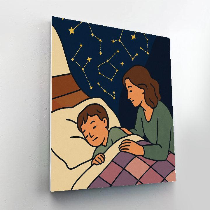 Lullaby Quilt With Mother Constellations paint by numbers