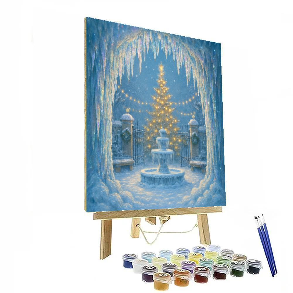 Crystal Icicle Archway To The Hidden Courtyard paint by number