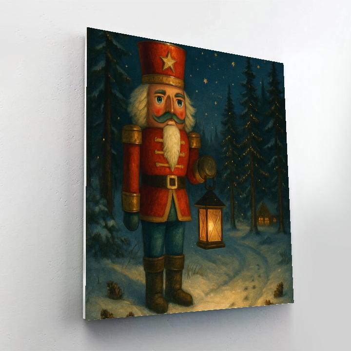 The Nutcracker Sentinel At The Forest Path paint by color