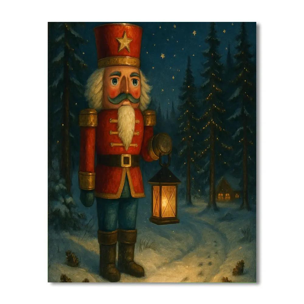The Nutcracker Sentinel At The Forest Path paint by color