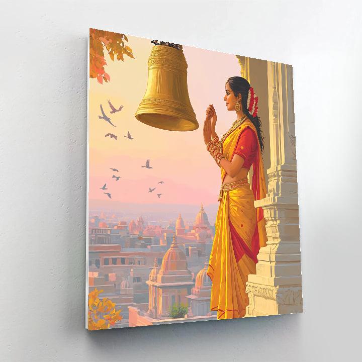 Parvati Sunrise Bell Tower Vigil paint by numbers