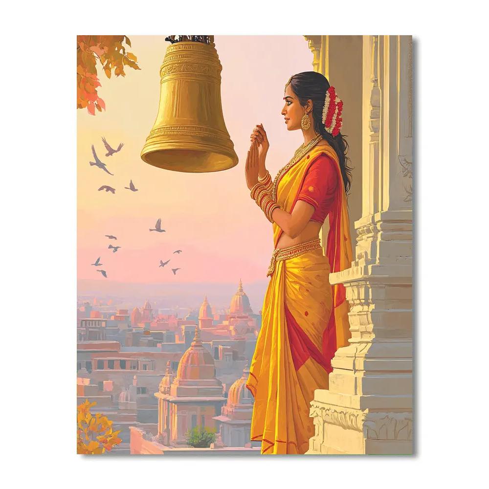 Parvati Sunrise Bell Tower Vigil paint by numbers