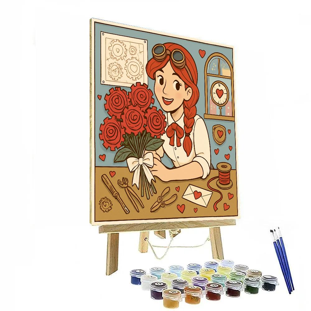 Clockwork Bouquet For Valentines Day paint by numbers