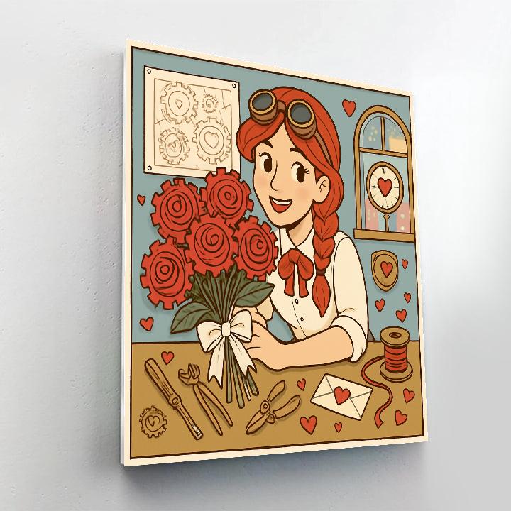 Clockwork Bouquet For Valentines Day paint by numbers
