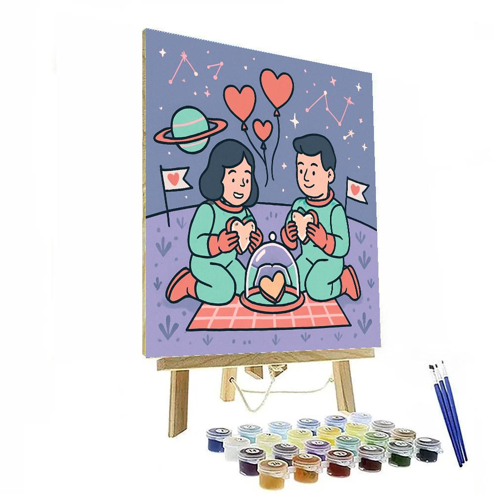 Lunar Picnic Overture Valentines Day painting number kit