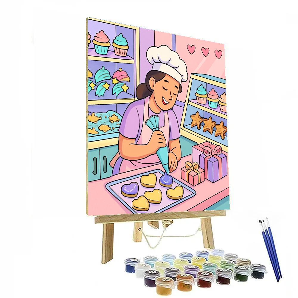 Valentines Day Bakery Stardust Treats Paint by numbers kits