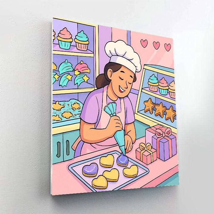 Valentines Day Bakery Stardust Treats Paint by numbers kits