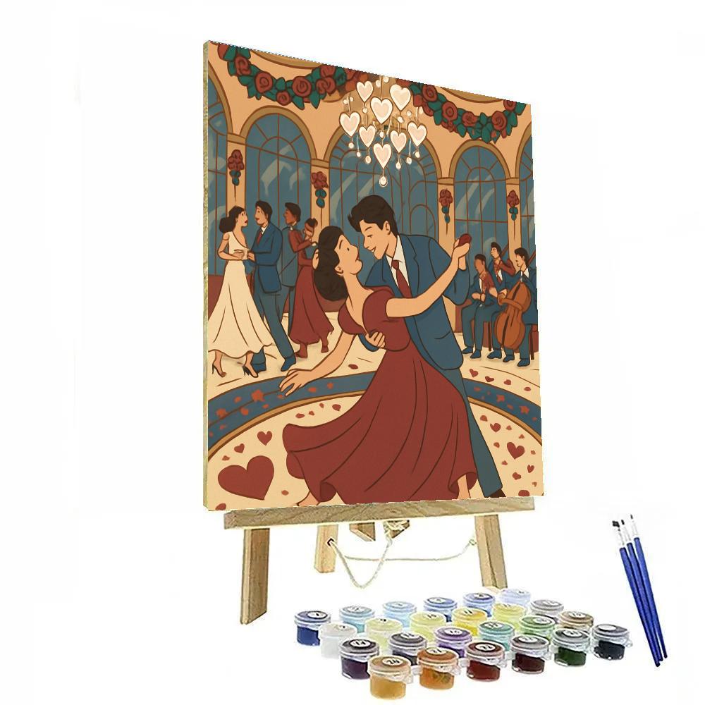 Ballroom Reverie In Valentines Day Style paint by color
