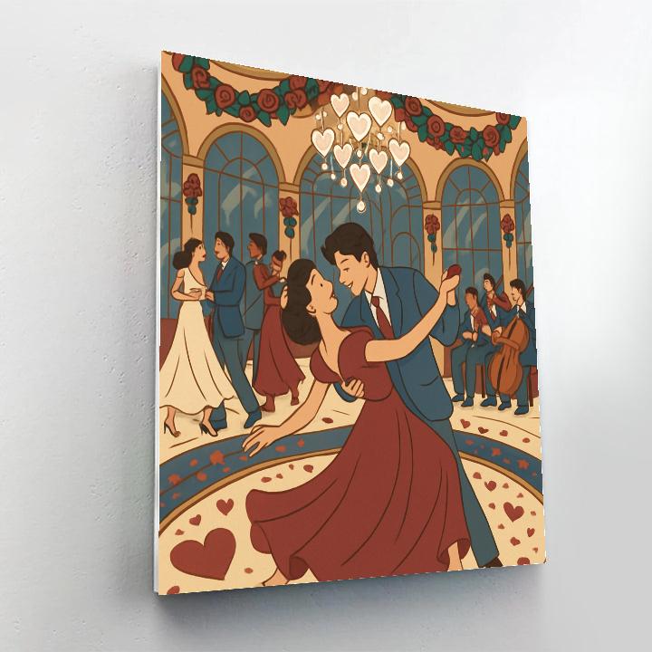 Ballroom Reverie In Valentines Day Style paint by color