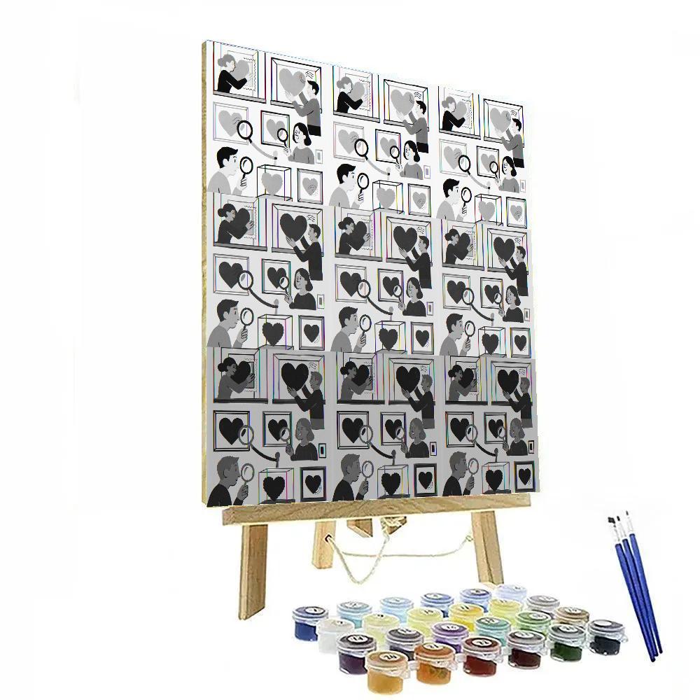 Museum Of Love Stamps Valentines Day paint by numbers