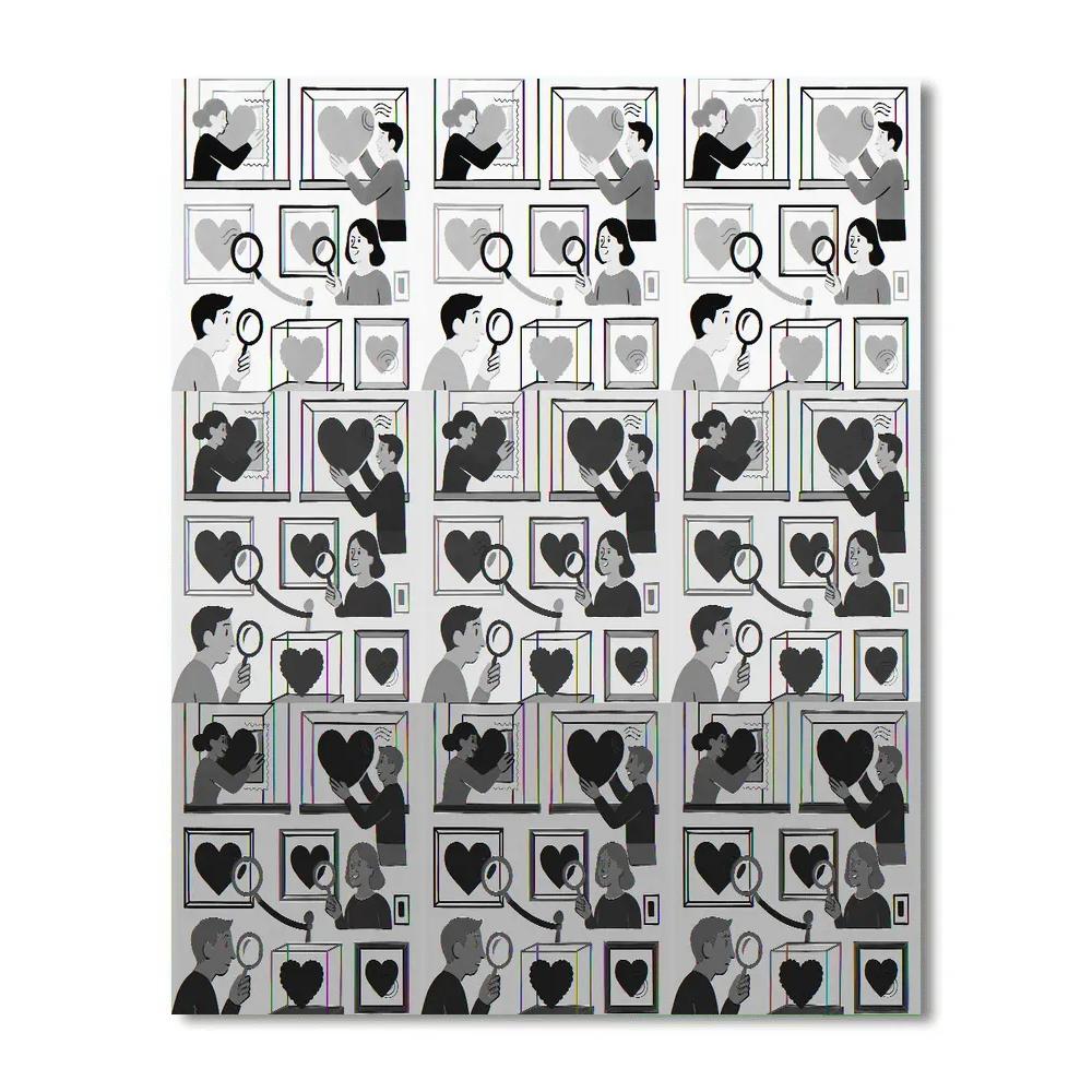 Museum Of Love Stamps Valentines Day paint by numbers