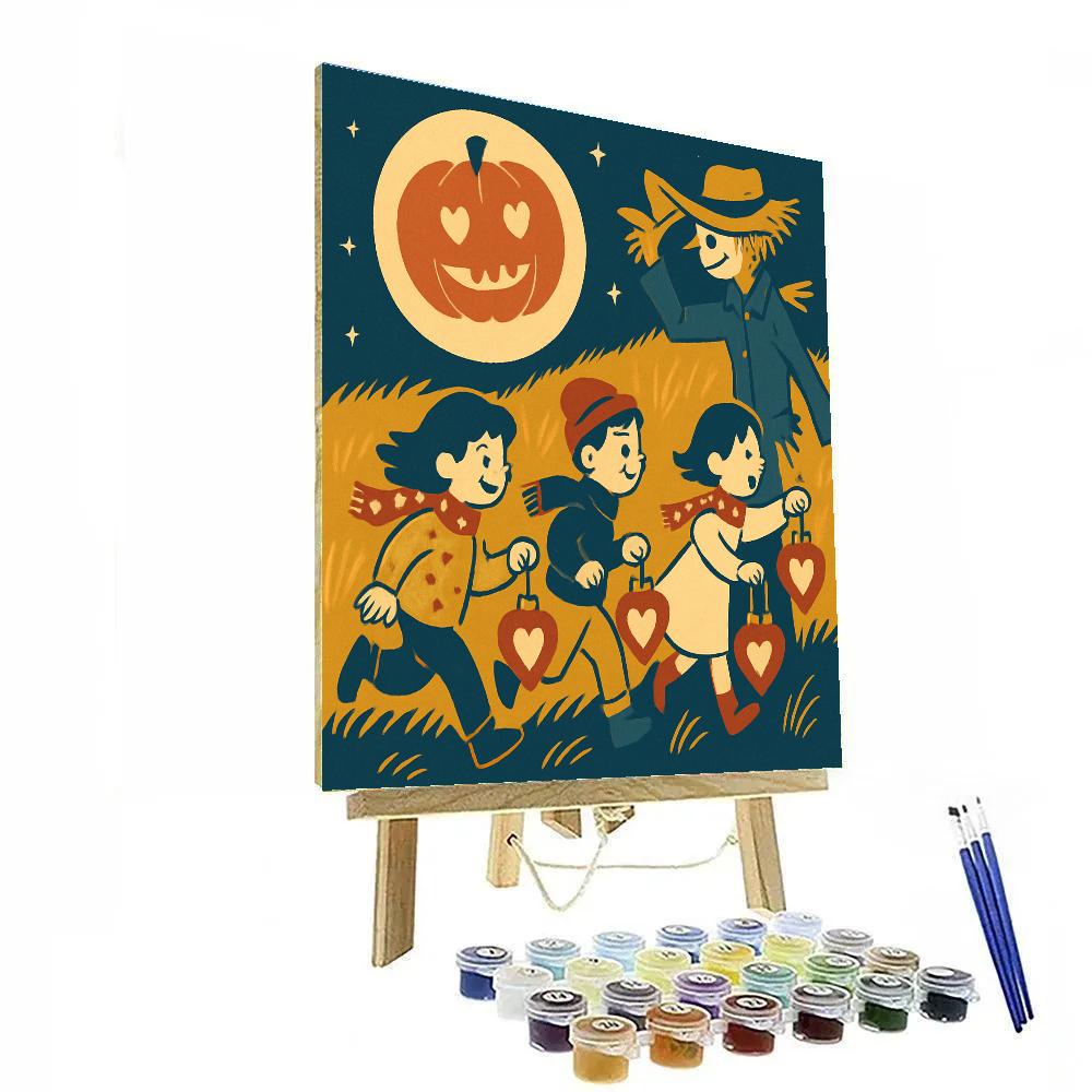 Harvest Moon Lantern Run Valentines Day paint by number