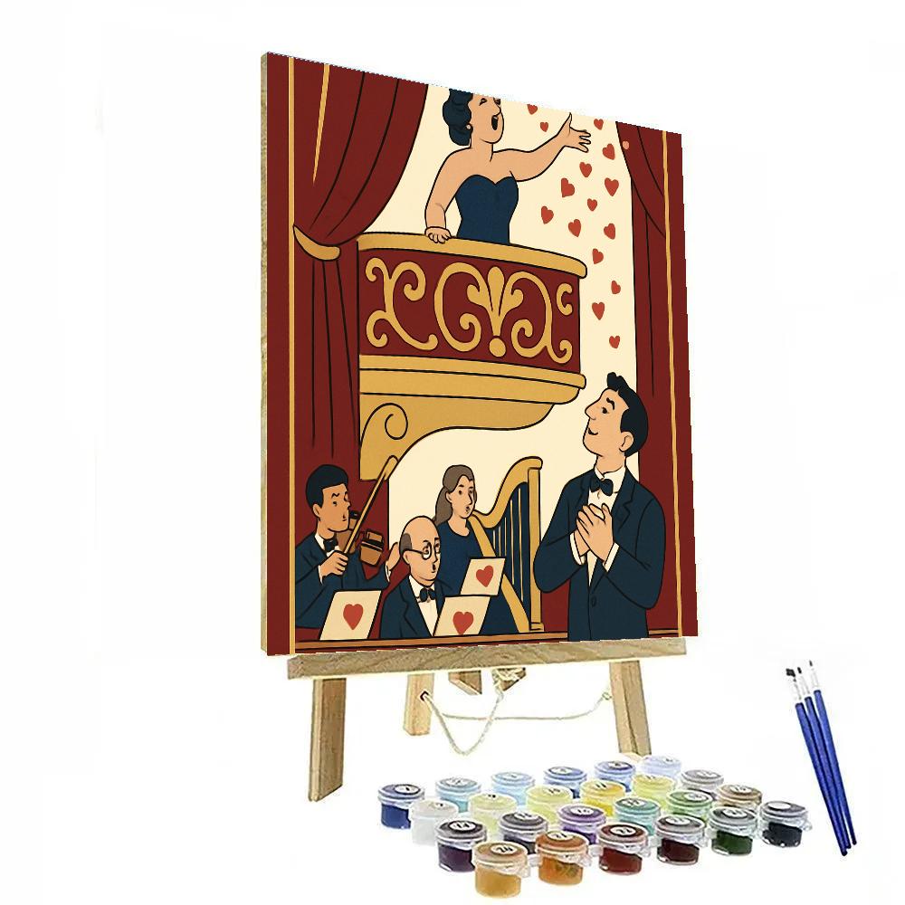 Opera Balcony Petals Valentines Day paint by number