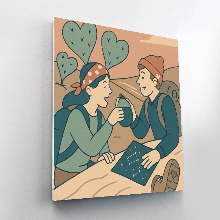 Desert Stargazer Valentines Day Trail Paint by numbers art