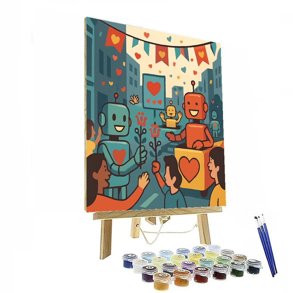Bot Parade For Valentines Day paint by number