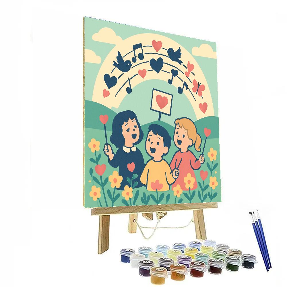 Meadow Symphony Valentines Day Paint by numbers kits