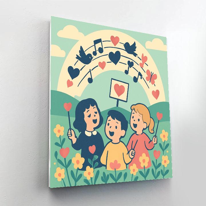 Meadow Symphony Valentines Day Paint by numbers kits