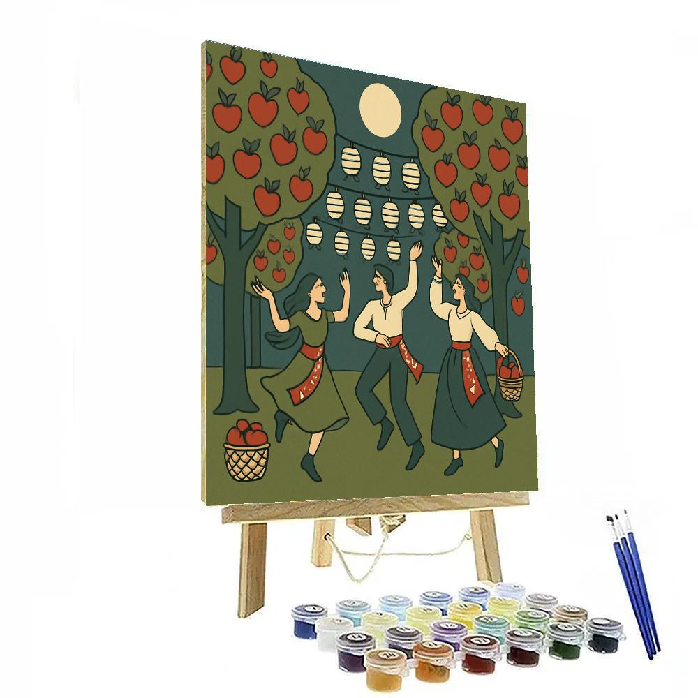 Valentines Day Orchard Moon Dance DIY paint by numbers