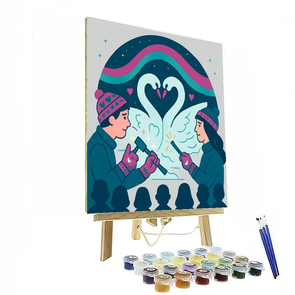 Aurora Ice Sculptors Valentines Day Painting by numbers kit