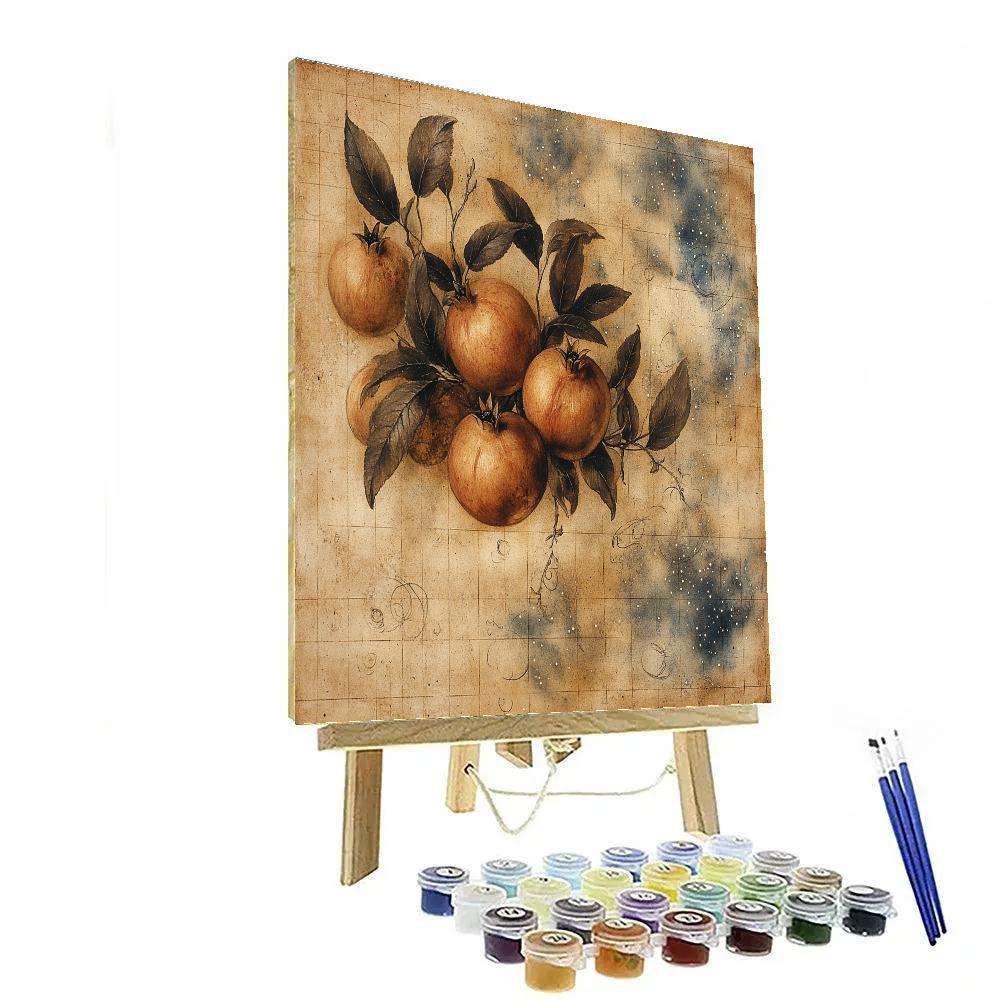 Leonardo Da Vinci Inspired Sfumato Nebula Orchard Numbered painting kits