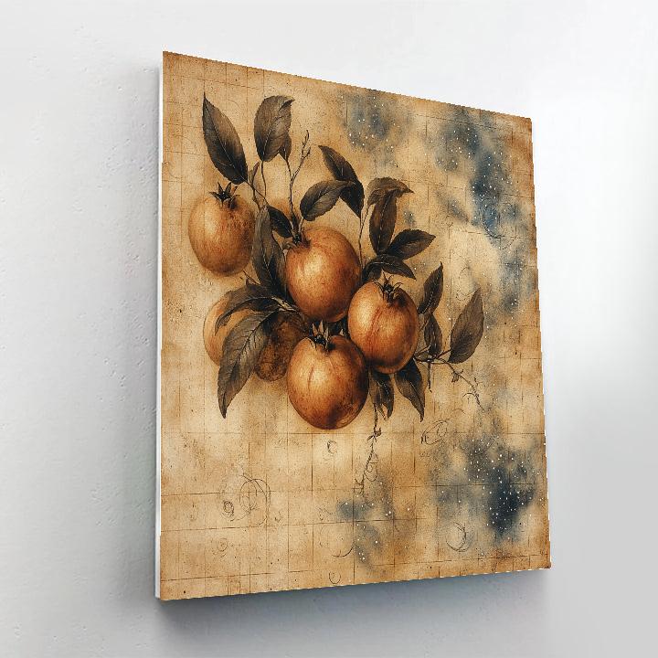 Leonardo Da Vinci Inspired Sfumato Nebula Orchard Numbered painting kits