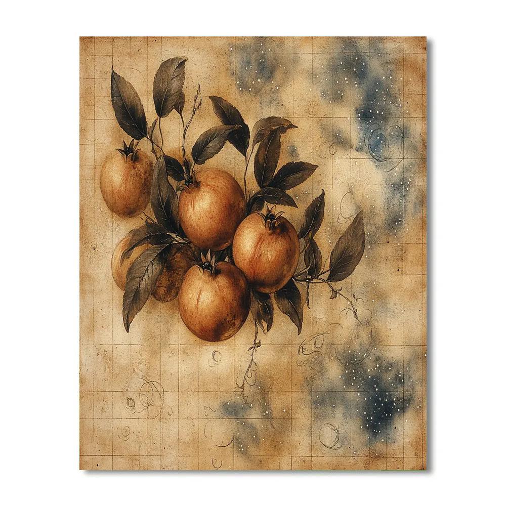 Leonardo Da Vinci Inspired Sfumato Nebula Orchard Numbered painting kits