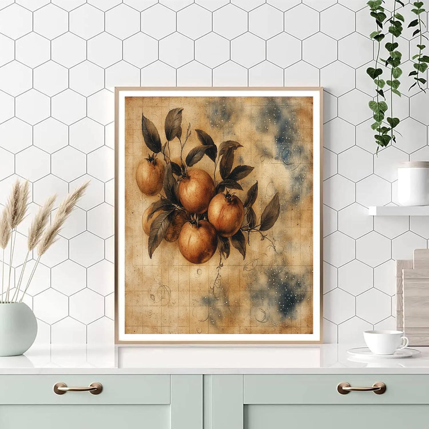 Leonardo Da Vinci Inspired Sfumato Nebula Orchard Numbered painting kits