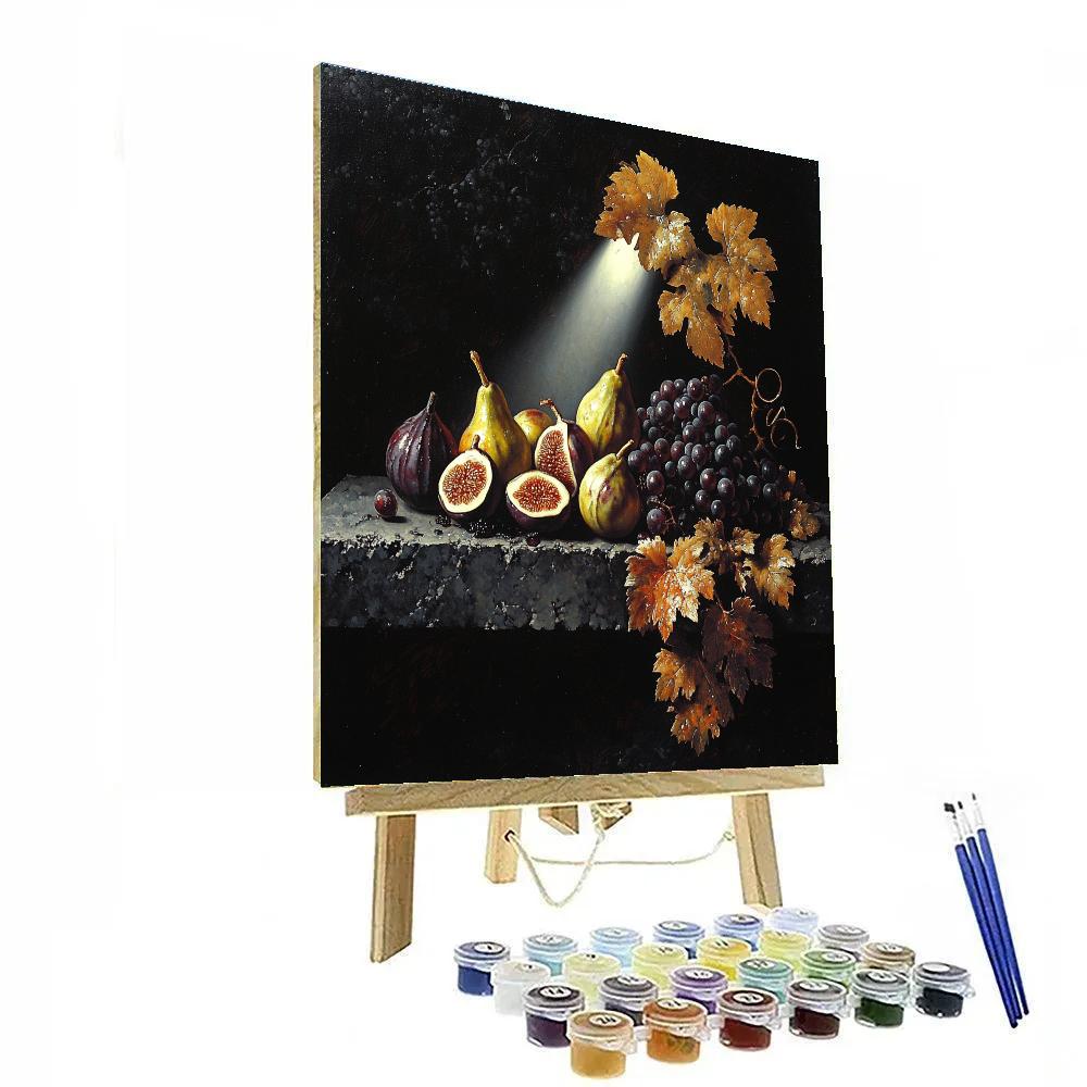 Caravaggio Inspired Eclipse Harvest Still Life paint by number