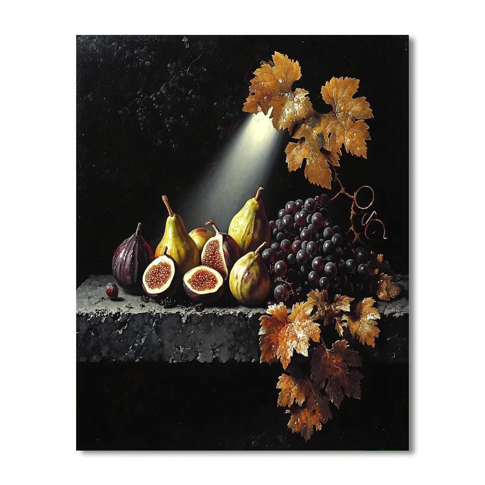 Caravaggio Inspired Eclipse Harvest Still Life paint by number