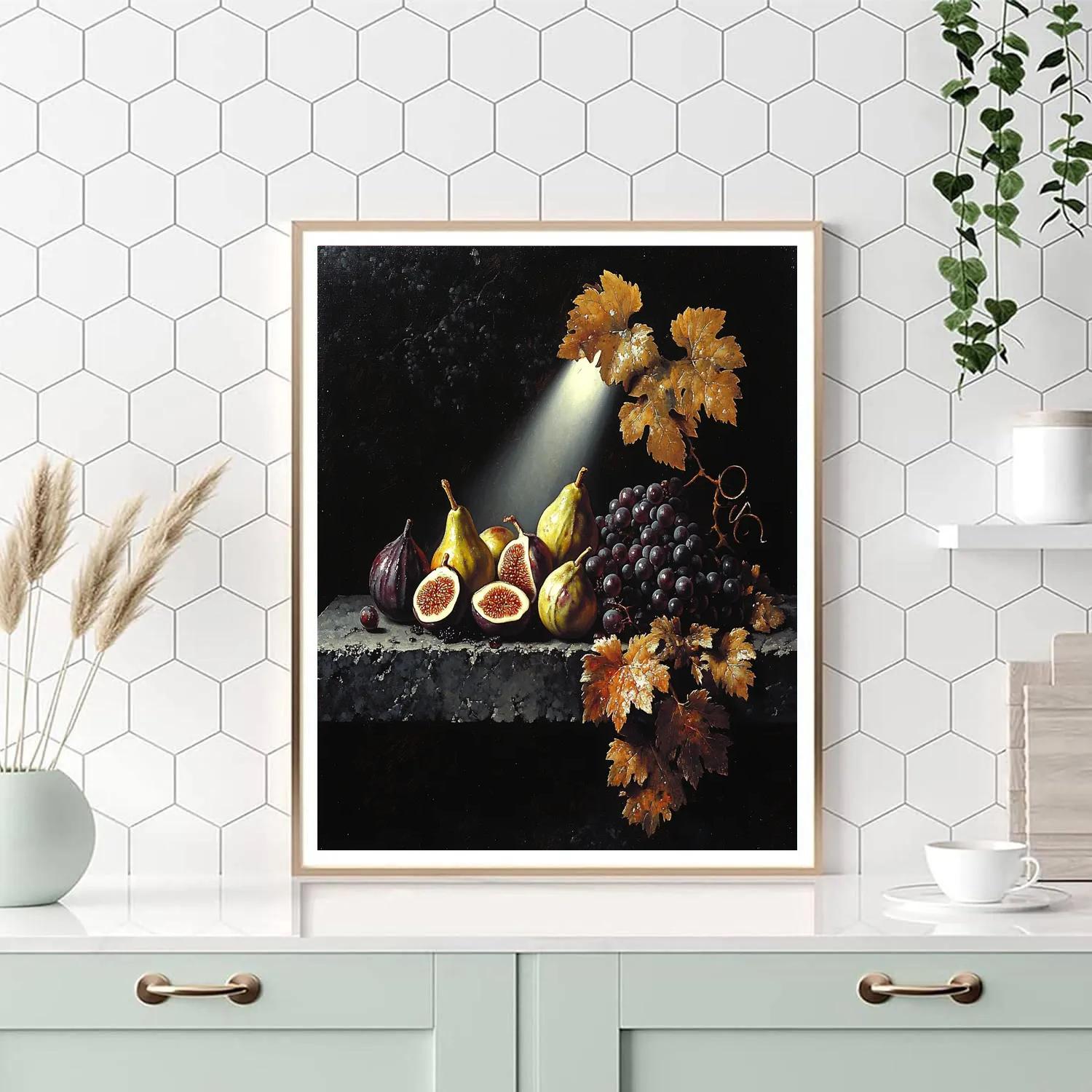 Caravaggio Inspired Eclipse Harvest Still Life paint by number