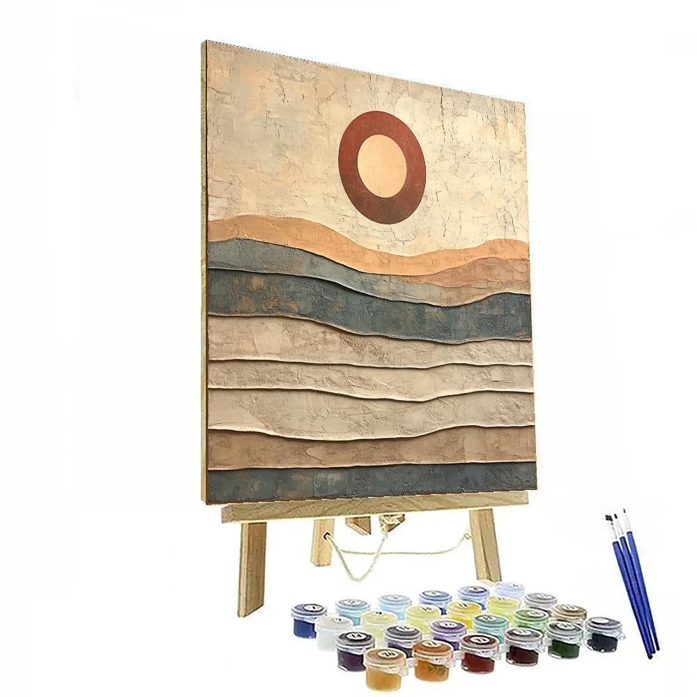 Michelangelo Inspired Lunar Eclipse Over Basalt Sea Paint by numbers kits
