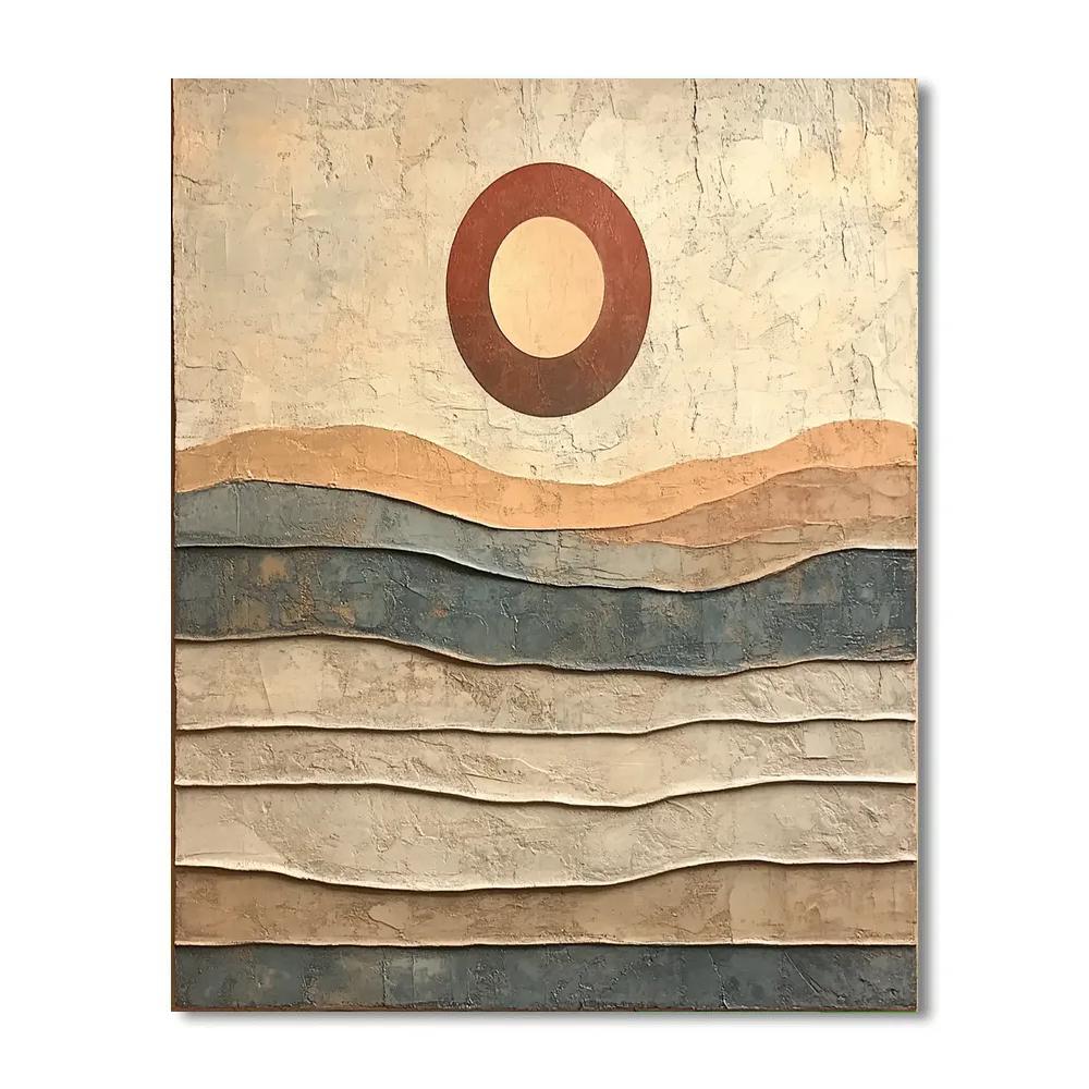 Michelangelo Inspired Lunar Eclipse Over Basalt Sea Paint by numbers kits