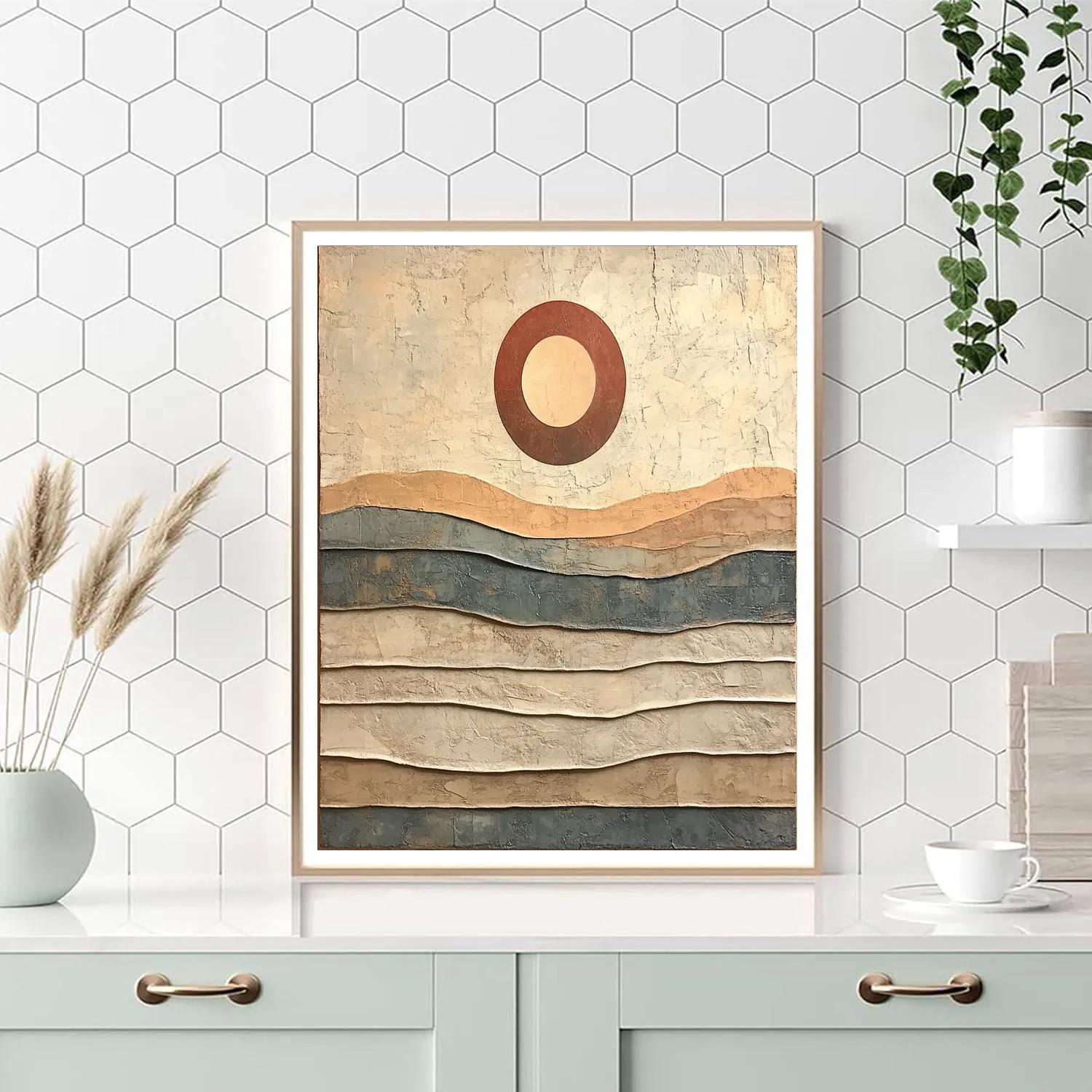 Michelangelo Inspired Lunar Eclipse Over Basalt Sea Paint by numbers kits