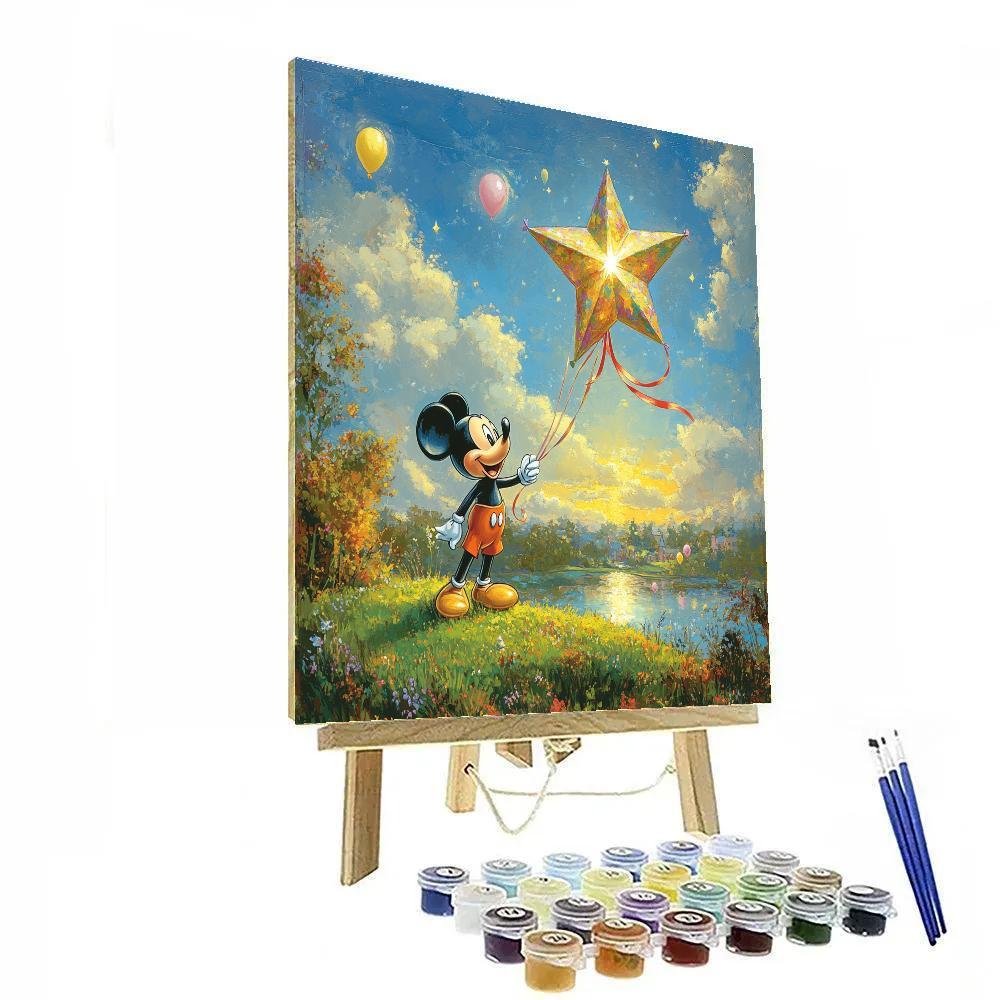 Mickey Mouse Cosmic Kite Picnic Paint by numbers art
