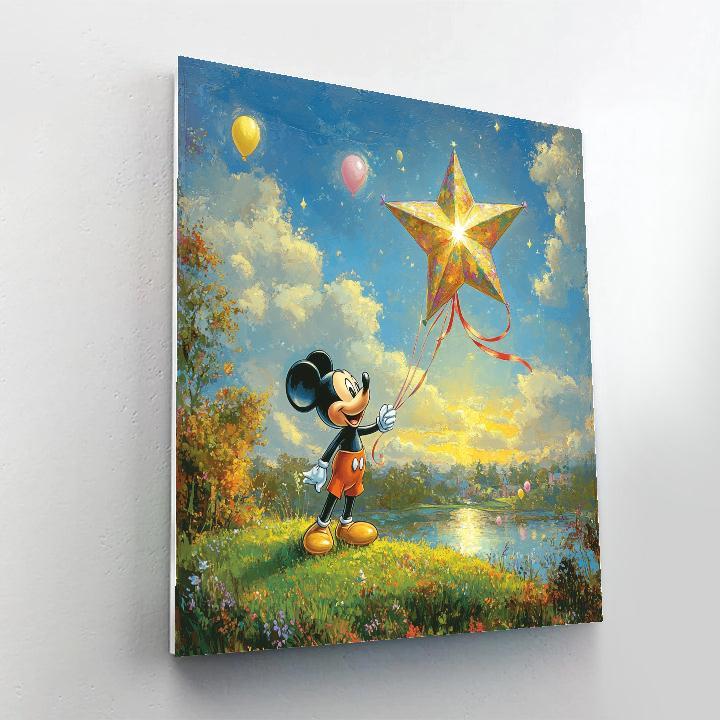 Mickey Mouse Cosmic Kite Picnic Paint by numbers art