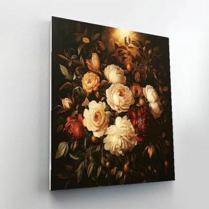 Caravaggio Inspired Nebula Bloom Chiaroscuro paint by number