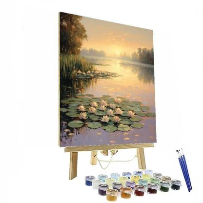 Claude Monet Inspired Water Lilies And Morning Mist paint by numbers