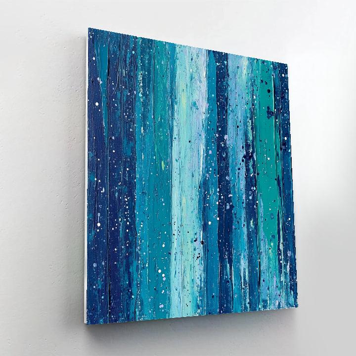 Jackson Pollock Inspired Aurora Turbulence Drip Field Number painting