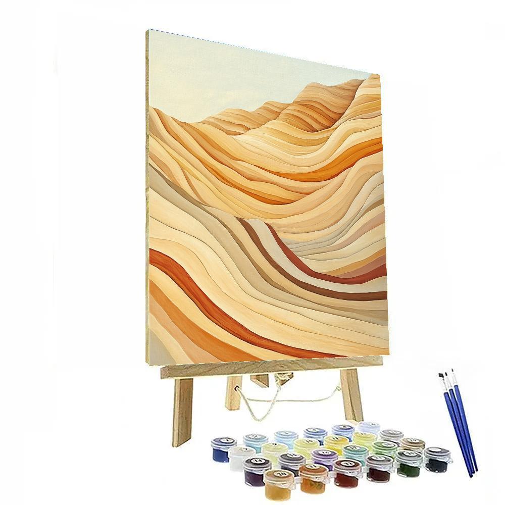 Georgia O’Keeffe Inspired Petrified Canyon Wave Strata paint by number