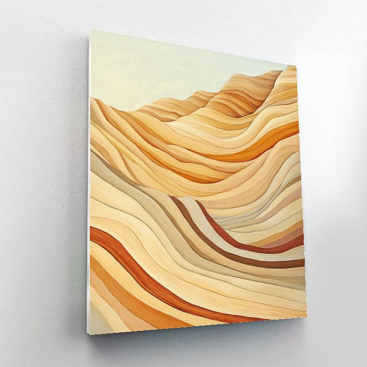 Georgia O’Keeffe Inspired Petrified Canyon Wave Strata paint by number