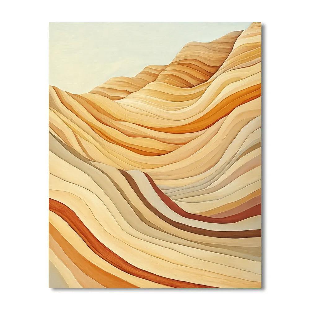 Georgia O’Keeffe Inspired Petrified Canyon Wave Strata paint by number