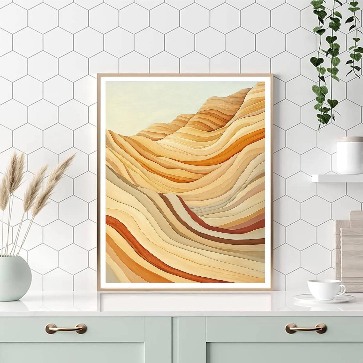 Georgia O’Keeffe Inspired Petrified Canyon Wave Strata paint by number