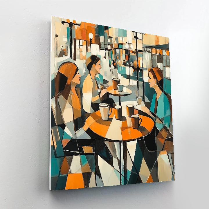 Pablo Picasso Inspired City Cafe Conversations paint by numbers