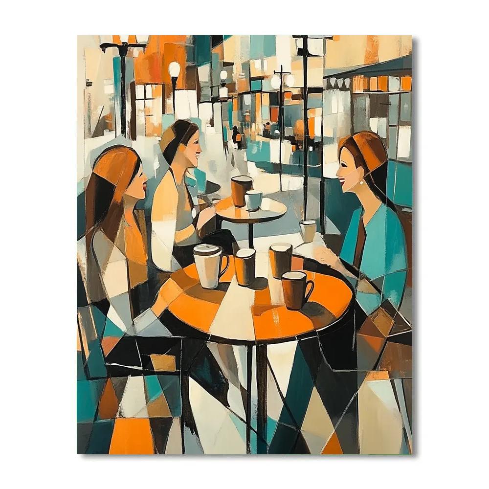 Pablo Picasso Inspired City Cafe Conversations paint by numbers