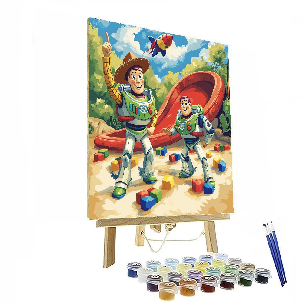 Woody And Buzz Lightyear Planet Playground Mission Numbered painting kits